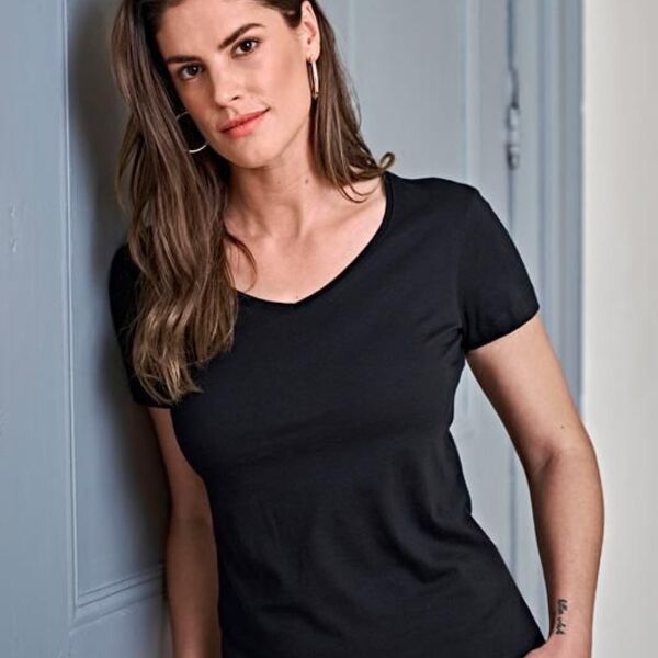 Naisten V-aukkoinen Luxury Tee Thumbnail